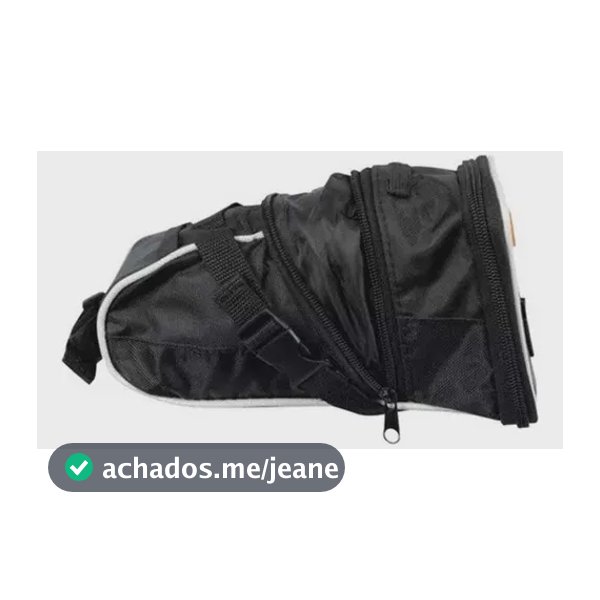 Bolsa De Selim Tsw Impermeável Nylon Ziper - Bike Ciclismo Cor Cinza