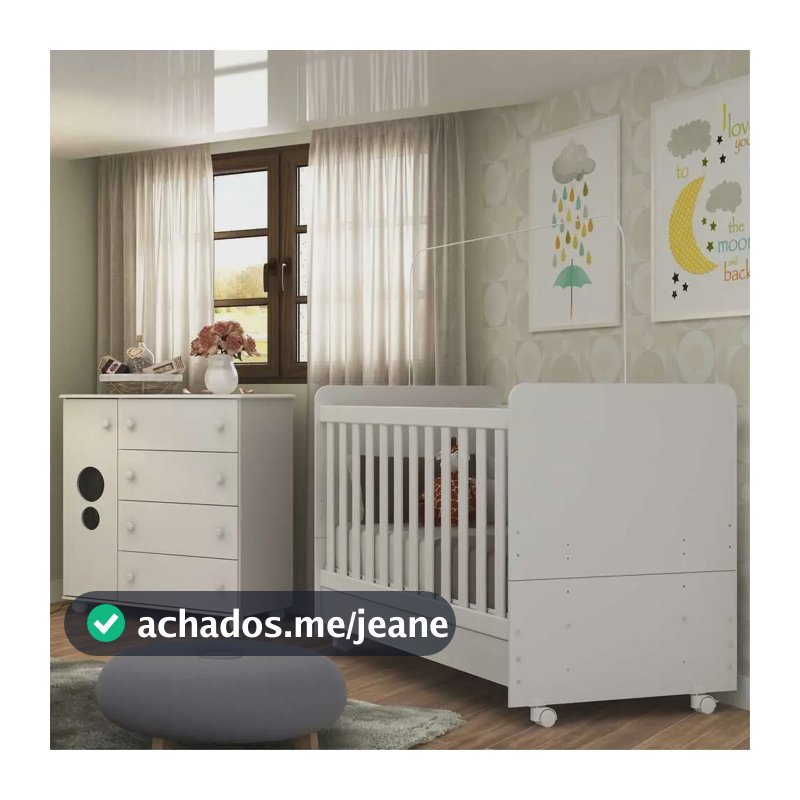 Quarto Infantil Com Berço E Cômoda Pimpolho Multimóveis Bco