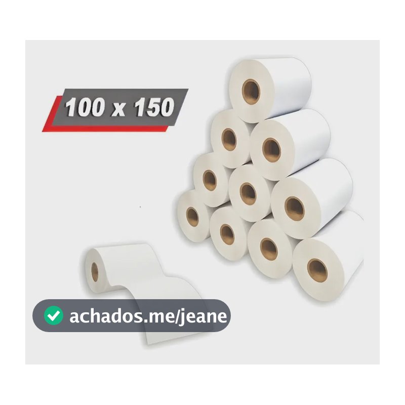 Etiqueta Térmica 10x15 100x150 200 Un Kit Com 10 Rolo Cor Branco Gigantes Do Bazar