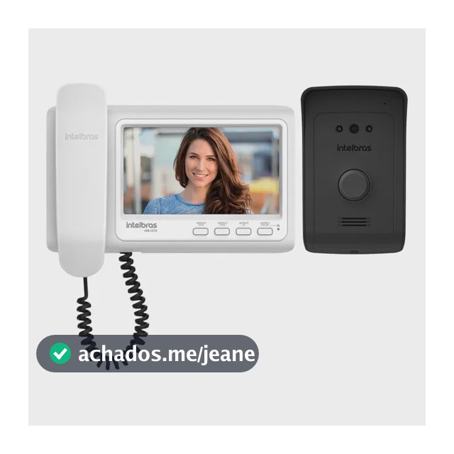 Vídeoporteiro Residencial Módulo Interno E Externo IVR 1070 HS Branco E Preto Intelbras