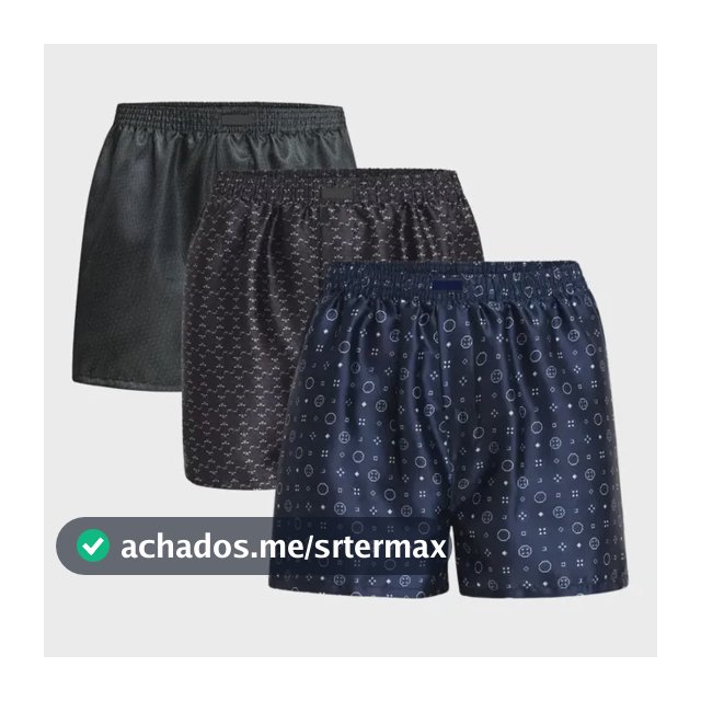Kit Com 3 Cueca Samba Canção De Cetim Short De Dormir Pijama