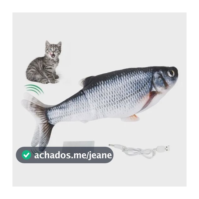Arranhador Peixe Elétric Interativo Gato Catnip Mexe Pelucia Cor 6