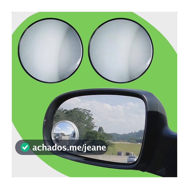 Par Espelho Auxiliar Convexo Olho Boi Ponto Cego Universal