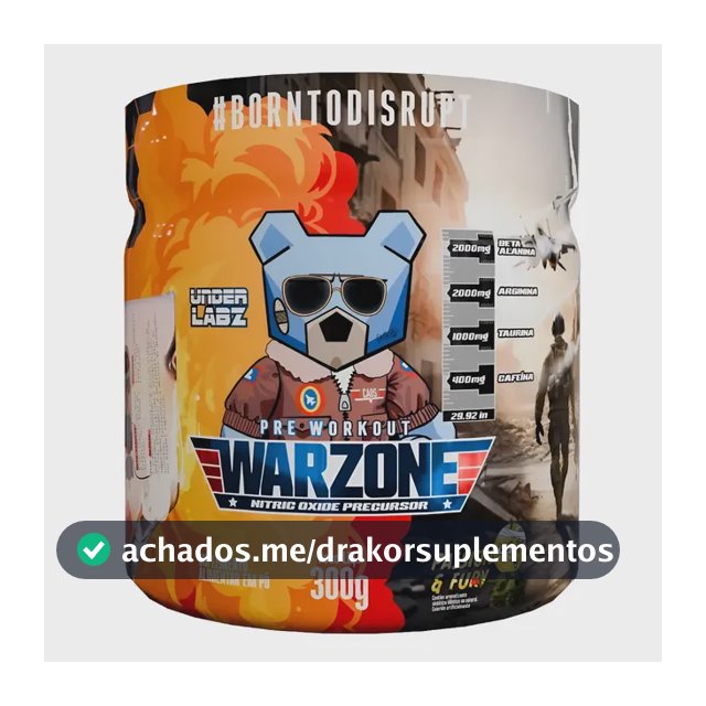 Pré Treino Under Labz Warzone Cafeína Beta Alanina Arginina