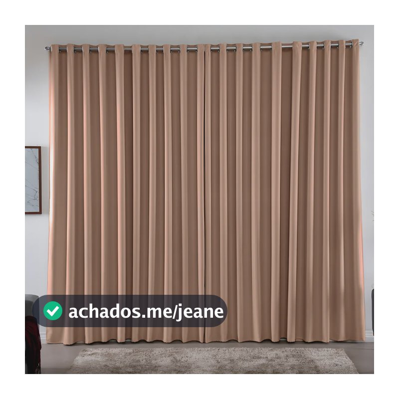 Cortina 4,00x2,80 Metros Blackout Blecaute Avelã Corta Luz Em Tecido Grosso Para Quarto E Sala Casa Laura Enxovais