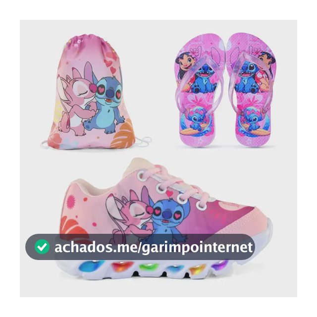 Kit Tênis De Led Mochila E Chinelo Infantil Divertido Casual