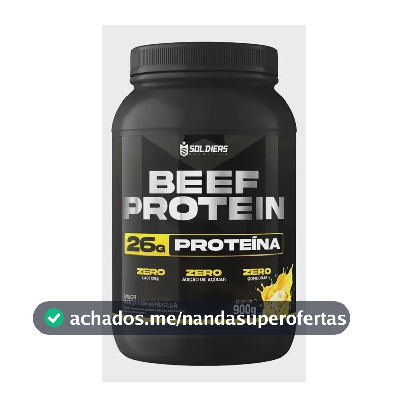 Proteína Beef Protein Zero Lactose Suplemento Alimentar Em Pó Manga Com Maracujá 900g - Soldiers Nutrition