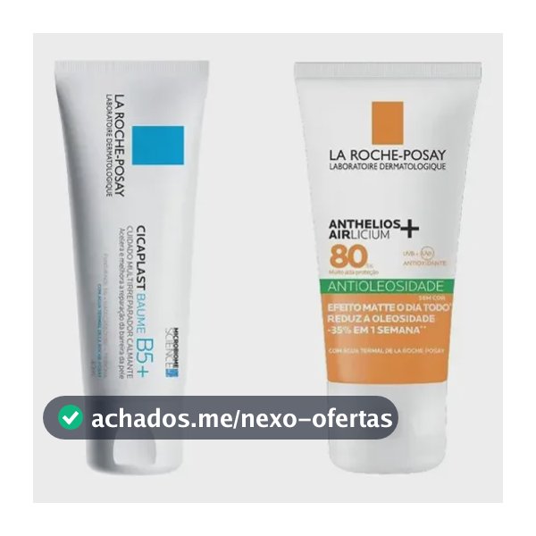 Kit Reparação & Proteção Solar  Cicaplast Baume B5+ 40ml La Roche-posay + Protetor Airlicium Fps80 40g La Roche-posay