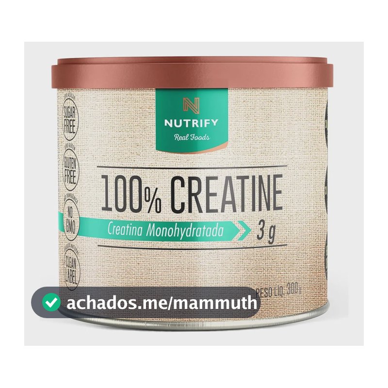 Creatina Nutrify 100% em pó Sem sabor x 300g