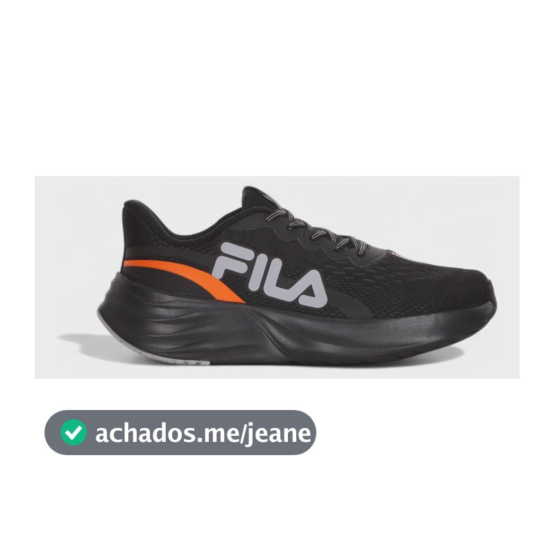 Tênis Fila Comet 2 Corrida Treino Confortável Estável Preto Preto 41 Br