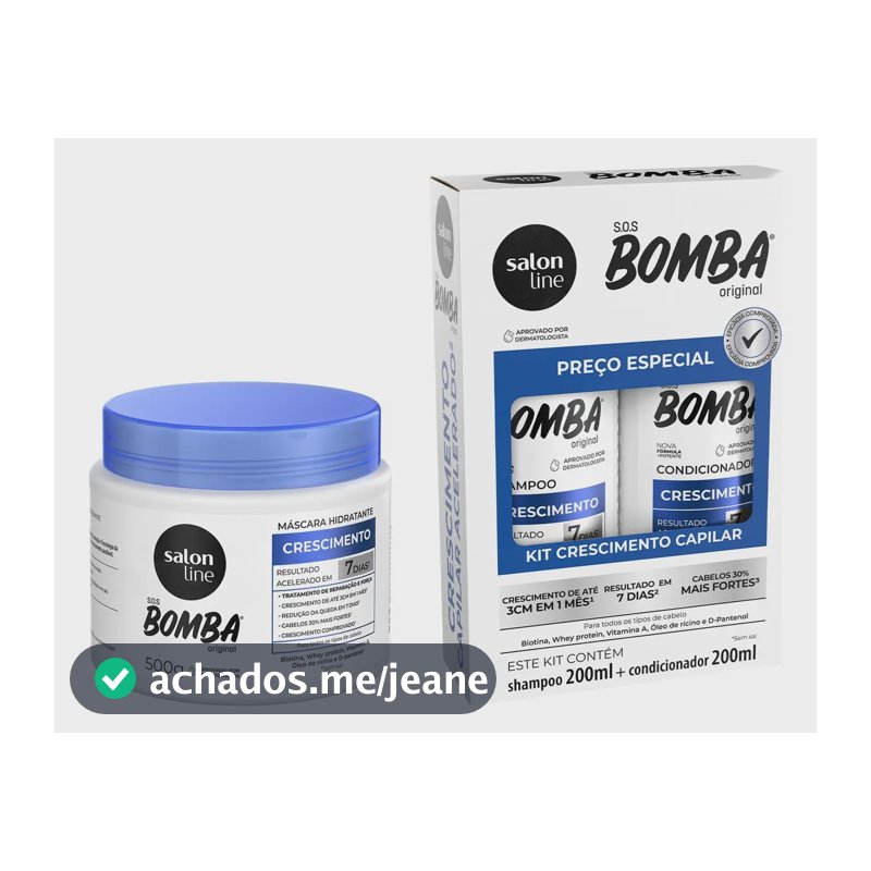 Kit S.o.s Bomba 200ml + Máscara De Hidratação