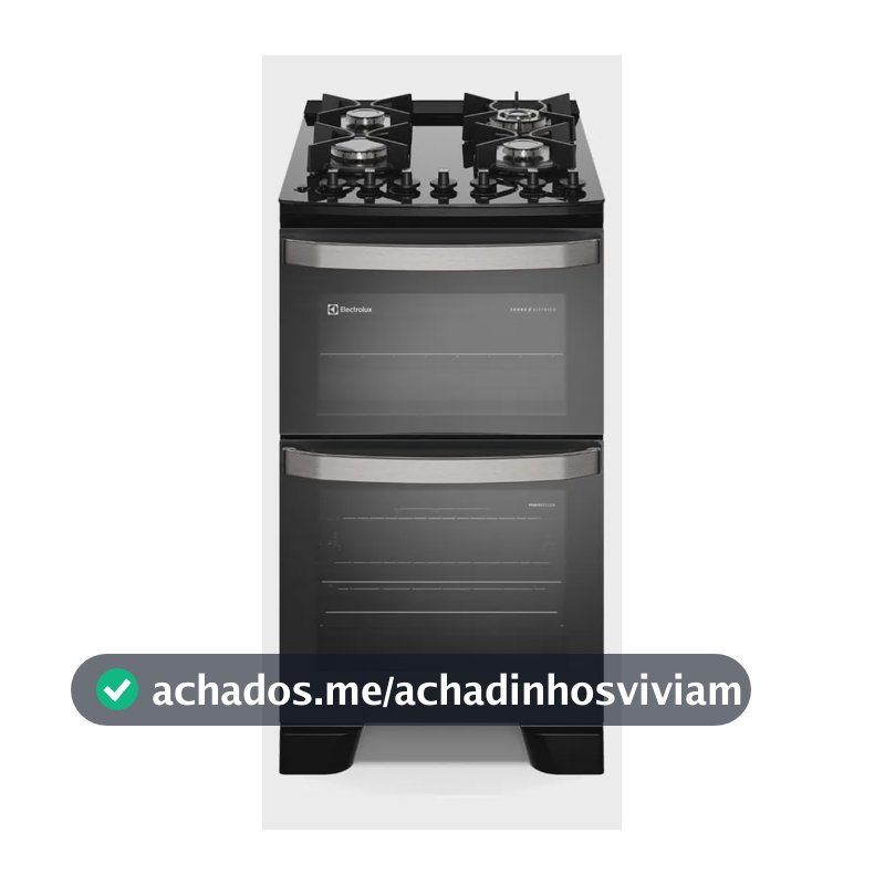 Fogão 4 Bocas Electrolux Preto Experience Mesa De Vidro, 2 F Preto