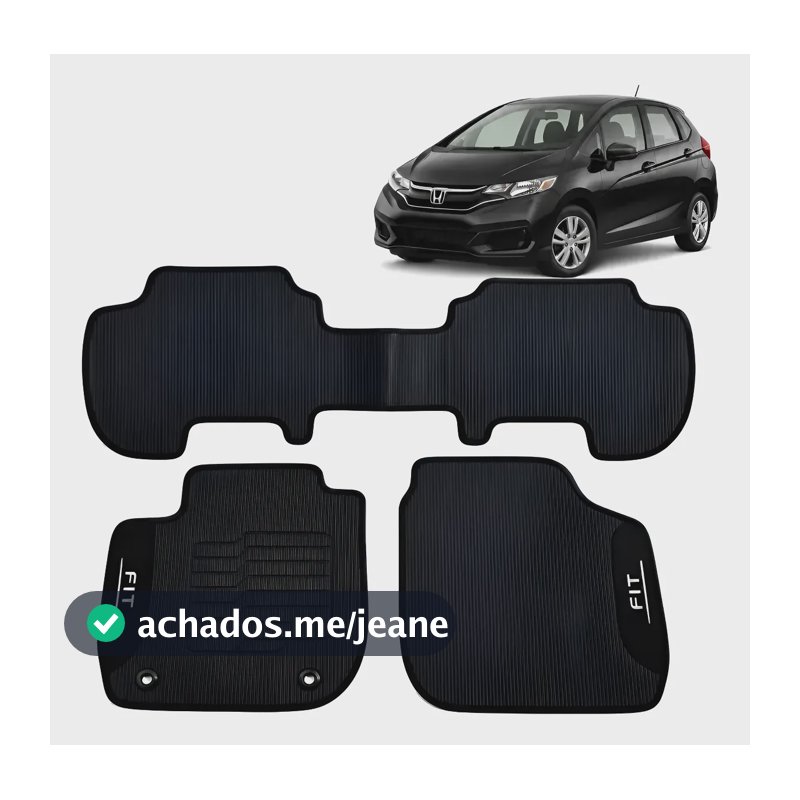 Tapetes Para Veículo Honda Fit Original - Universal P/ Todos Preto
