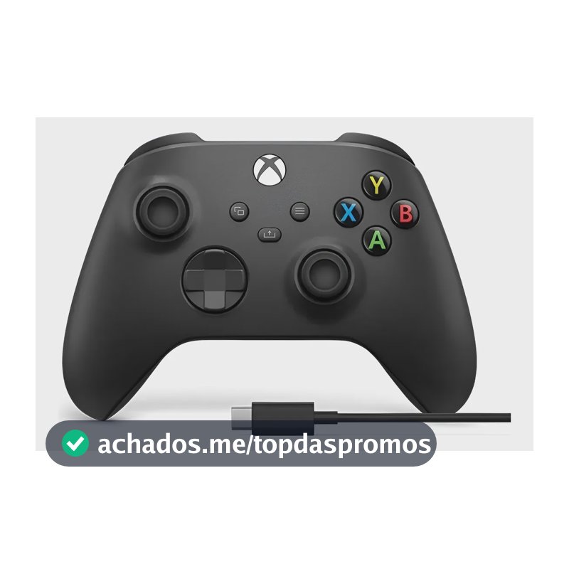Controle Microsoft Xbox Xbox Series X|s + Cabo Usb-c Preto Carbon Black