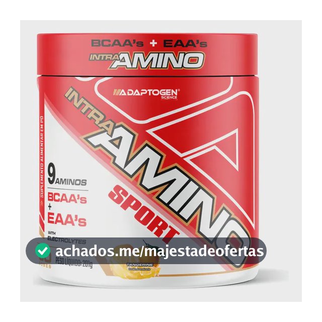 Suplemento Em Pó Adaptogen Science Intra Amino Sport Bcaa Sabor Tangerina Em Pote De 198g