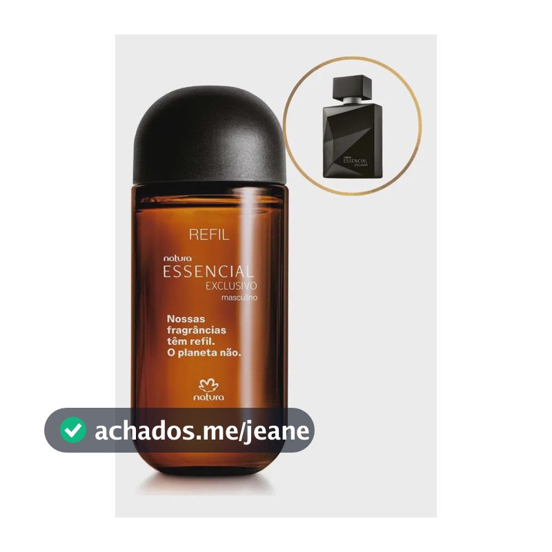 Perfume Masculino Essencial Exclusivo Refil 100ml Natura