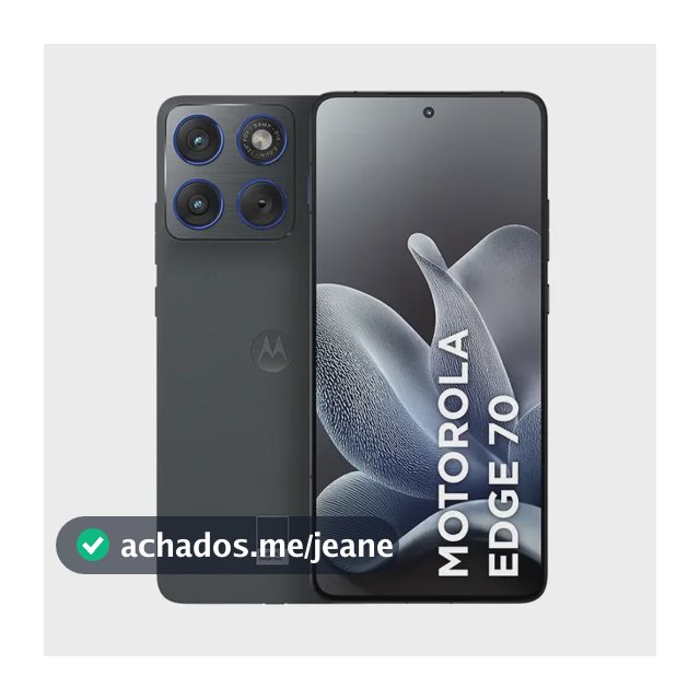 Smartphone Motorola Edge 70 5g - 256gb 8gb Ram + 16gb Ram Boost, Ultrafino, 3 Cameras 50mp, Tela 1.5k Extreme Amoled 120hz - Preto