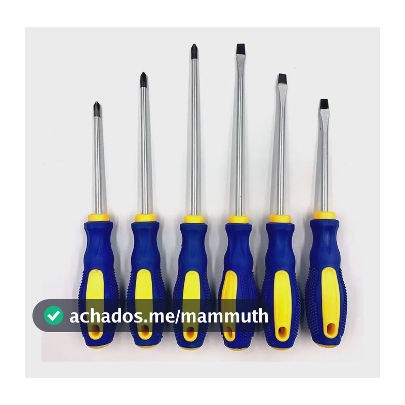 Kit Jogo De Chave Fenda E Philips 6 Peças Profissional