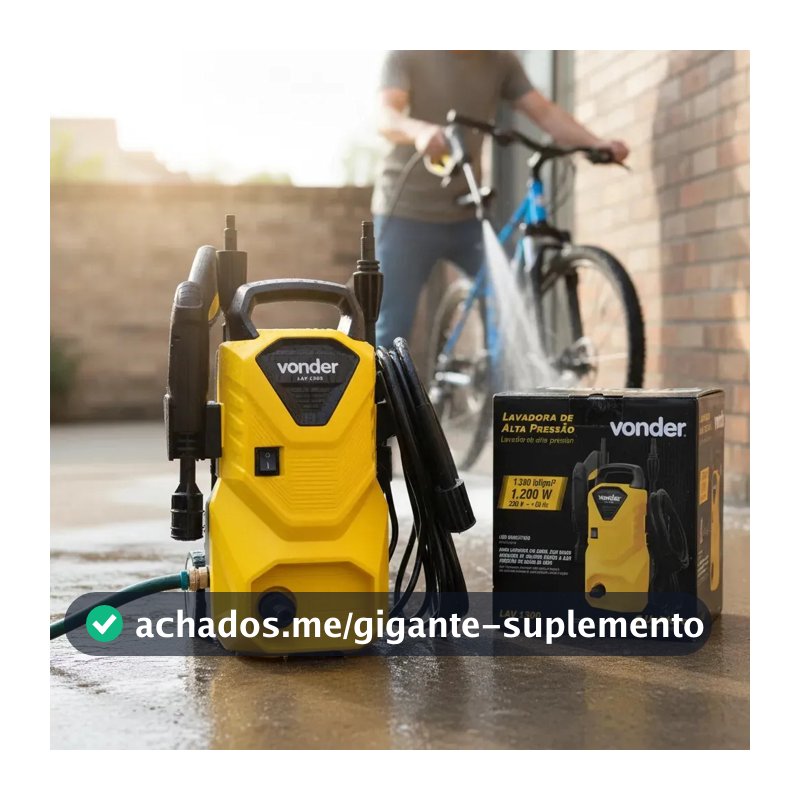 Lavadora De Alta Pressão Vonder Leve Lav 1300 90bar - Cor Amarelo-Preto Frequência 60 Hz