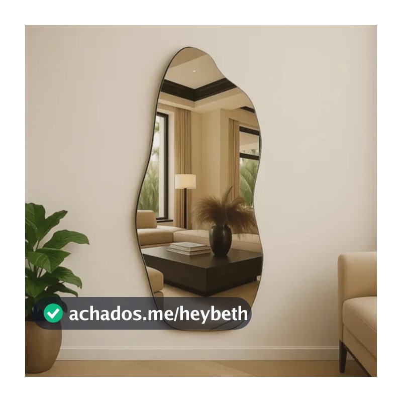 Espelho Corpo Inteiro Organico 90x40 Quarto Pinterest Grande Orgânico - Suporte