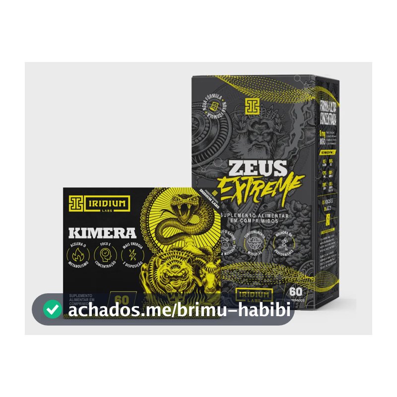 Vitamina Iridium Labs Iridium Termogênicos Zeus Extreme - Kimera - Kit em comprimidos Sem sabor 2 kits de 60 un