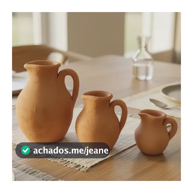 Jarro De Barro / Kit 03 Peças/ Decoração//fonte Terracota