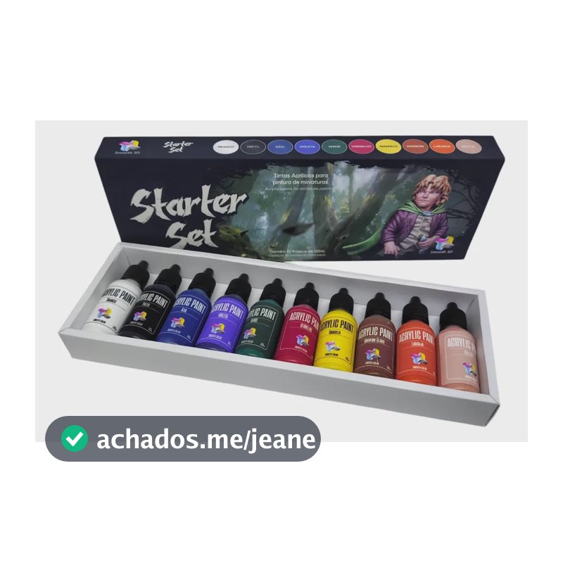 Starter Set - Kit Tintas Acrílicas  P/ Pintura De Miniaturas Kit De Cores