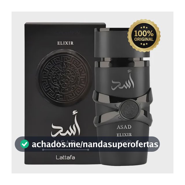 Perfume Asad Elixir Lattafa Árabe Original Nota Fiscal