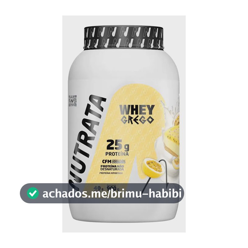 Whey Grego 3W Pote 900g Mousse de Maracujá Nutrata