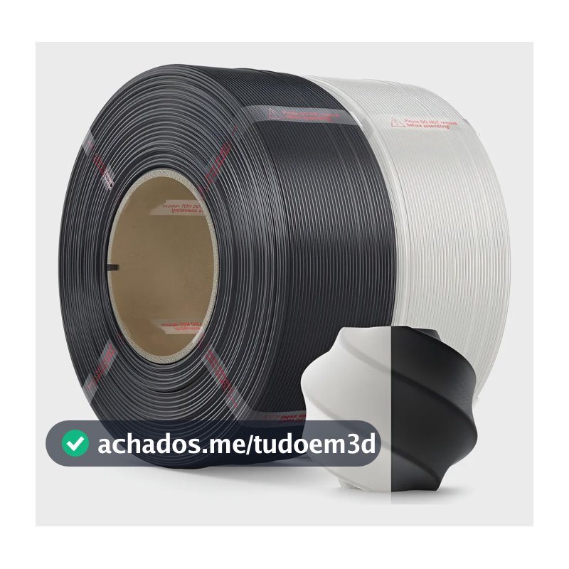 Filamento Bambu Lab 3d Pla Lite 2kg S/ Carretel Branco Preto Preto/branco