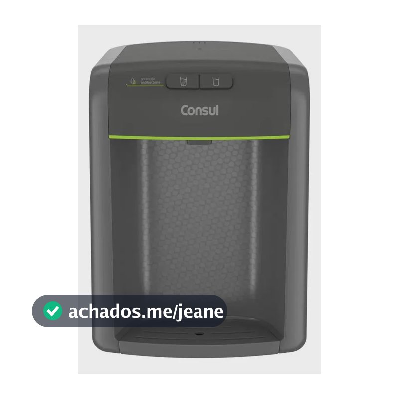Purificador de água Consul cinza refrigerado com proteção antibactérias CPB34AF