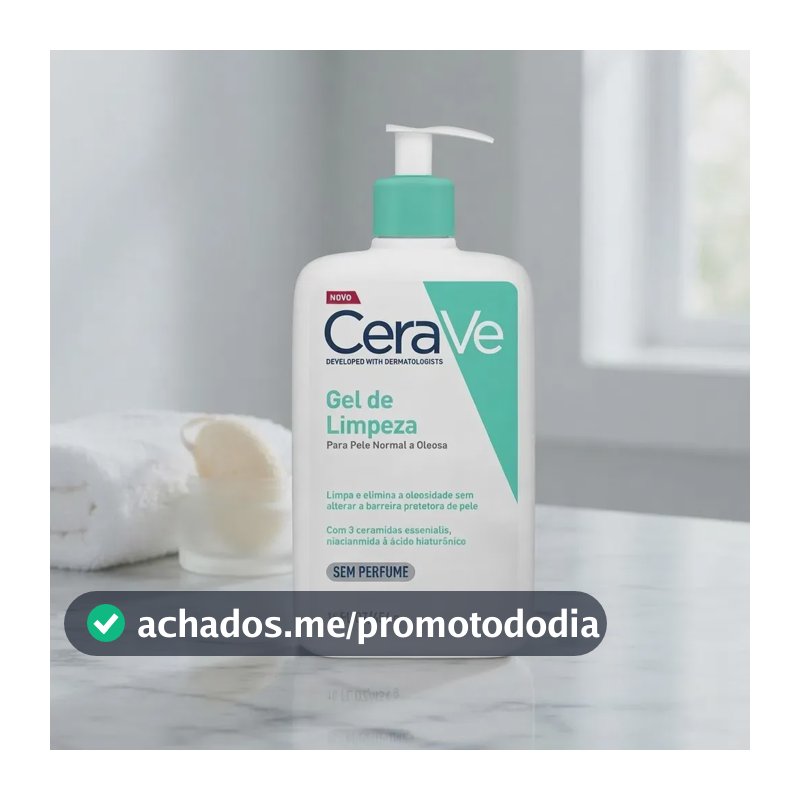 Gel de Limpeza Facial Pele Oleosa 3 Ceramidas e Niacinamida CeraVe 454g