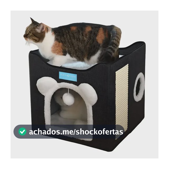 Arranhador Cama Gato Casinha Pet 2 Gatos Toca Dois Andares