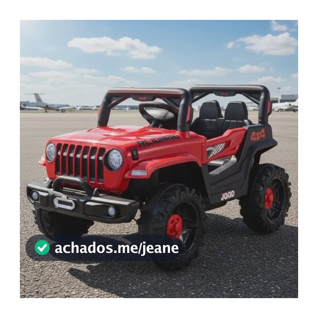 Jipe Infantil Elétrico 12v Carrinho Controle Remoto Música Cor Vermelho Voltagem Do Carregador 110v/220v BrinqKids