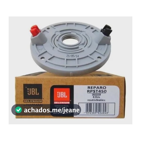 Reparo Super Tweeter Jbl Selenium St450 Trio 300w Rms 8 Ohms Cor Prata