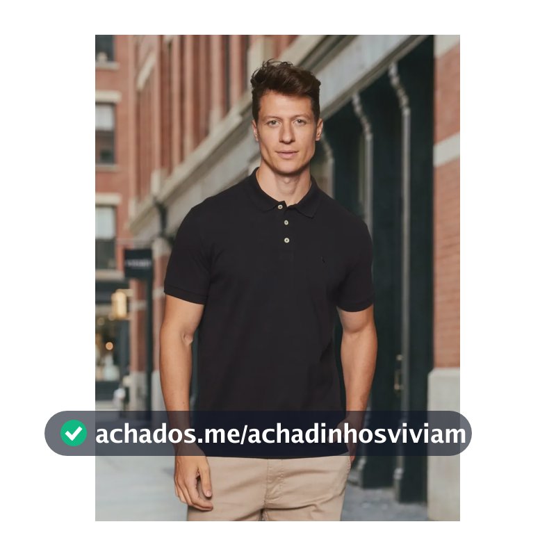 Camisa Polo Piquet Classica Reserva Masculina Adulto Preto N/a P Lisa