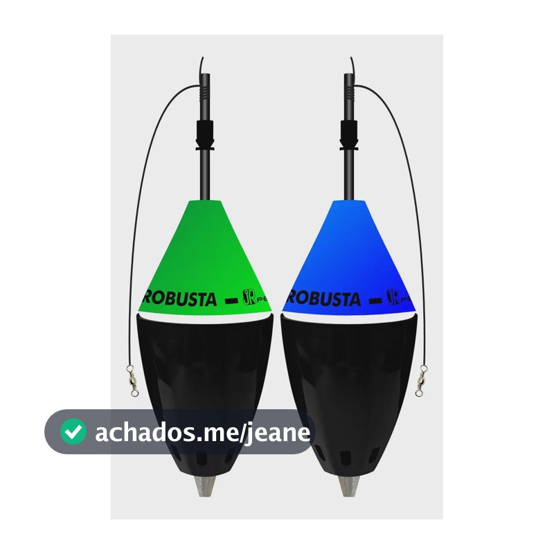 Kit 2 Boias Cevadeiras Robusta JR Pesca 65g Verde e Azul