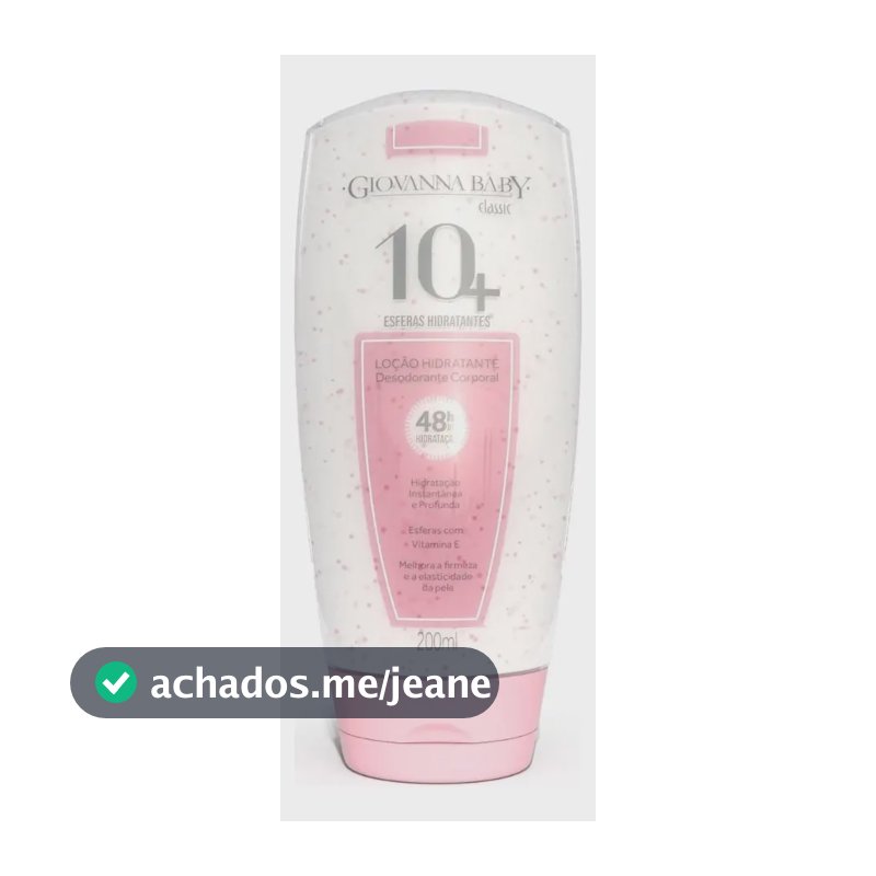 Loção Hidratante Giovanna Baby 10+ Classic 200ml