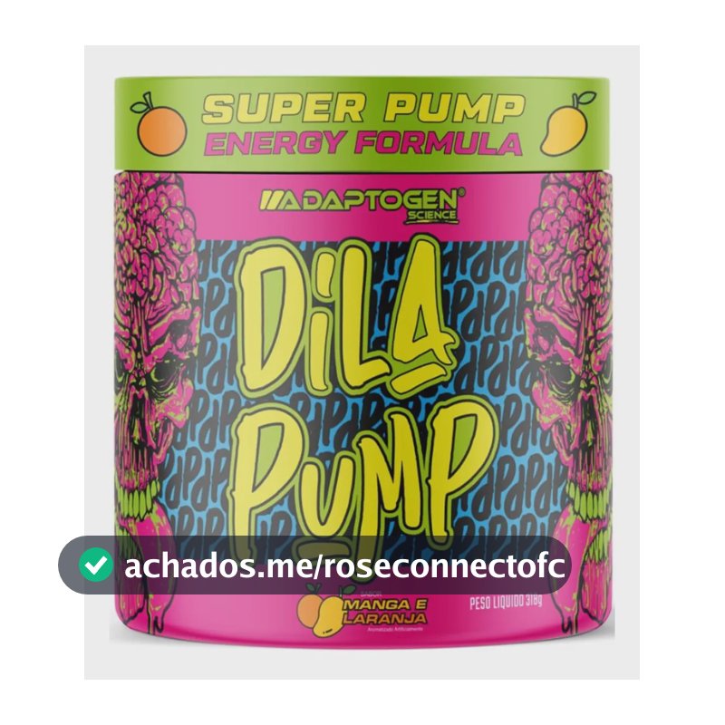PRE TREINO C/ Beta Dila Pump 318g Adaptogen Sabor Manga E Laranja 09/26