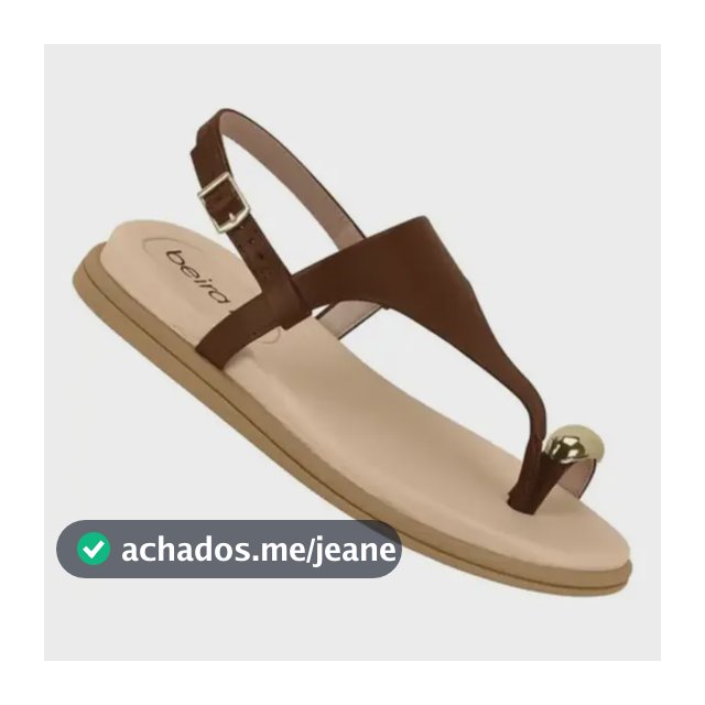 Sandália Rasteira Feminina Beira Rio Joia Casual Verão