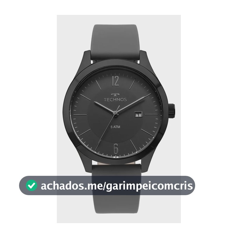 Relógio Masculino Technos Steel Cinza