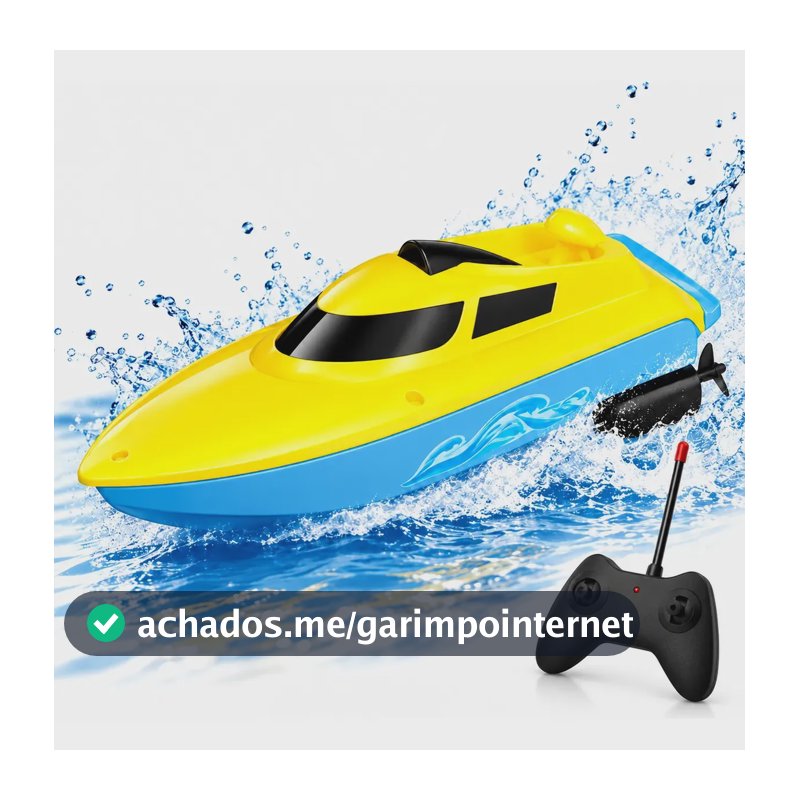Lancha De Controle Remoto Barco Brinquedo Infantil Tubarão