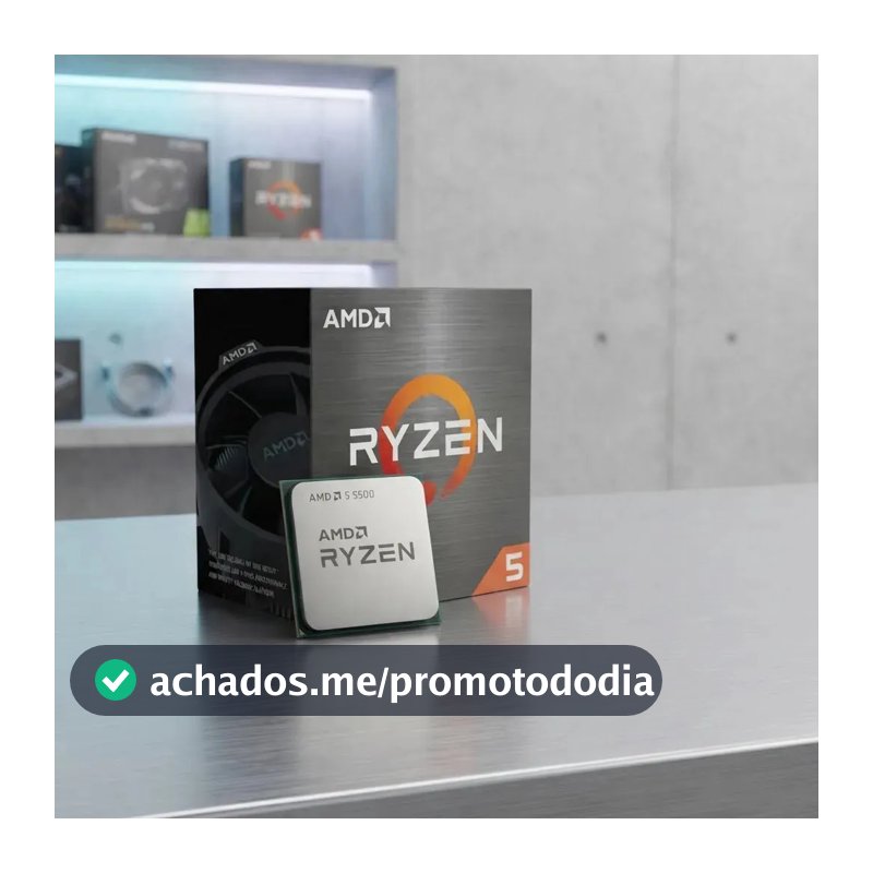 Processador AMD Ryzen 5 5500 3.6GHz 4.2GHz Max Turbo Cache 16MB AM4