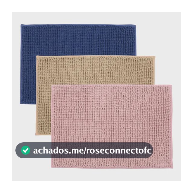 Kit 3 Tapetes De Banheiro Microfibra Bolinha Macio Seca Pés FLAR IMPORT