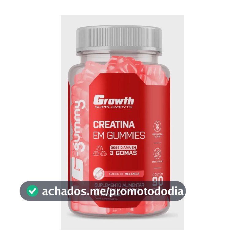 Creatina Em Gummies Growth Supplements 90 Gomas Gummy Melancia