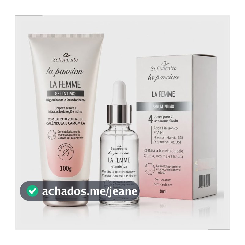 Kit Gel Clareador Intimo + Sérum La Femme Clareia E Hidrata