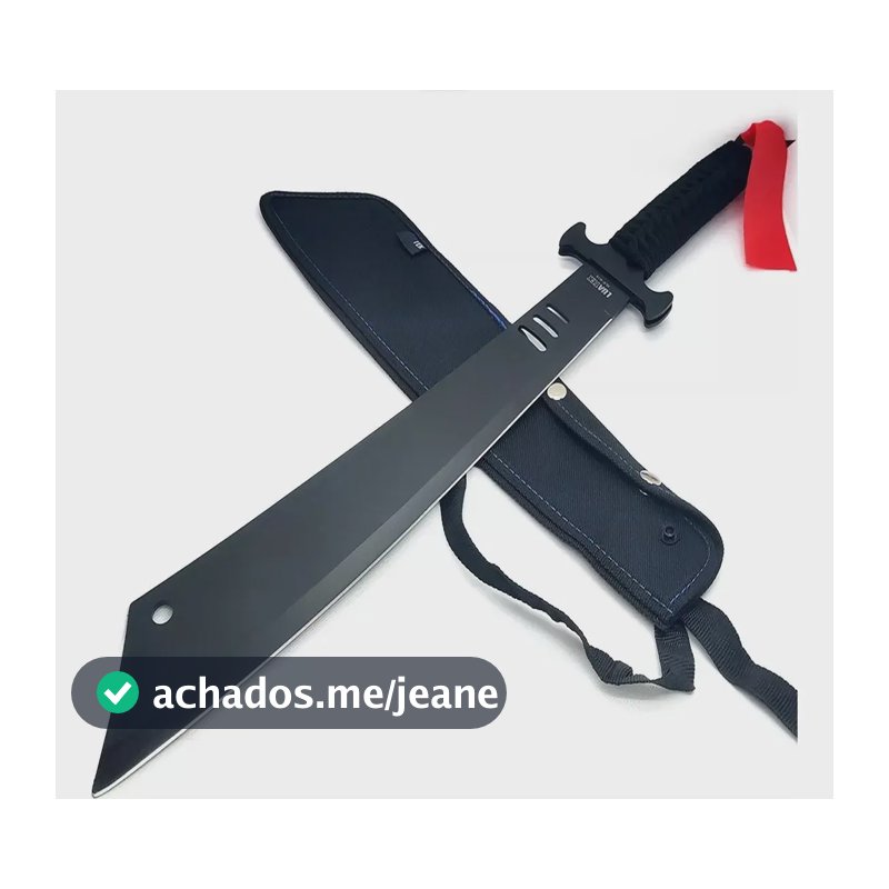 Facão Para Mato Cana Coco Tático Militar Artesanal C/ Bainha