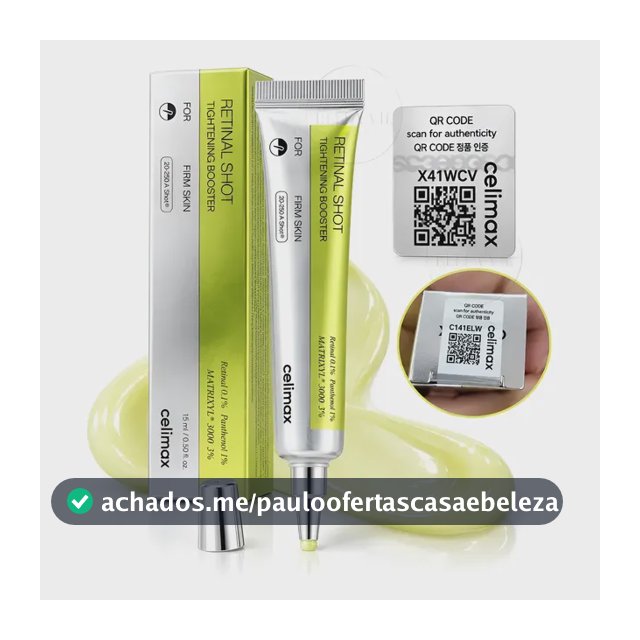Creme Facial Retinal Shot 0.1% Korean Anti Idade Rugas Verde