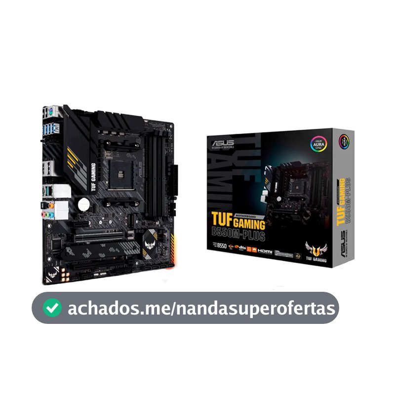 Placa Mãe Asus Tuf Gaming B550m-plus Ddr4 AMD Am4 mATX RGB
