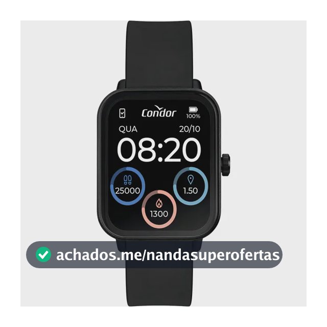 Smartwatch Relógio Condor Preto - Cosmart1aa/8p